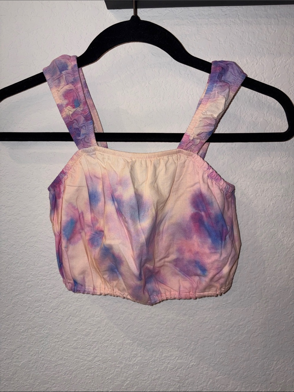 Zara Girls Tie-Dye Crop Tank Top - Pink, Purple & Blue